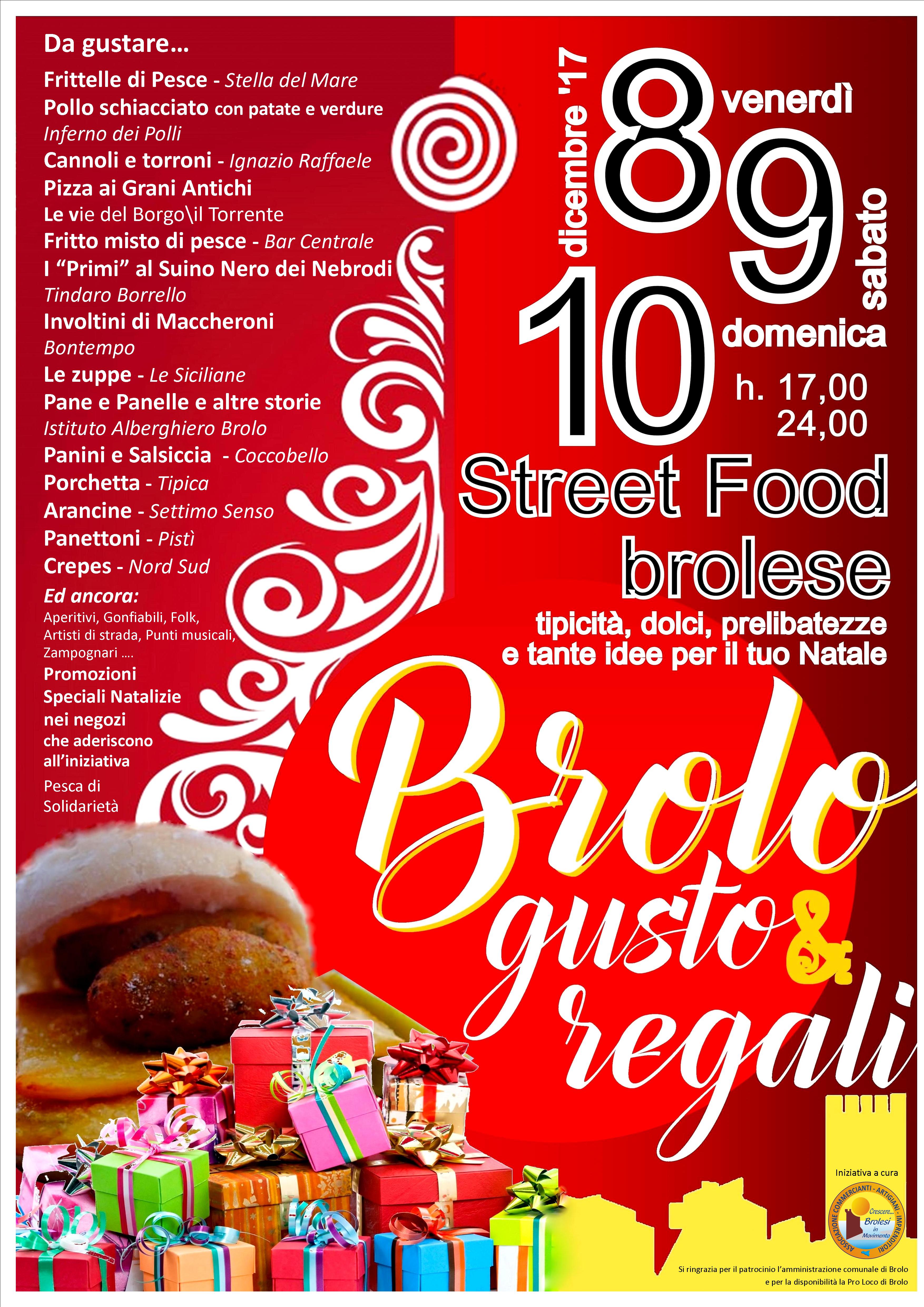 brolo – street food brolese nel weekend dell’immacolata, 8, 9 e 10 dicembre con “brolo gusto e regali”