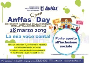 brolo – il 28 marzo giornata nazionale della disabilità intellettiva e/o relazionale, promossa e organizzata da anffas