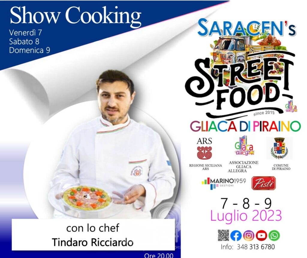 gliaca di piraino – saracen’s street food 2023. momento show cooking con l’istituto alberghiero di brolo