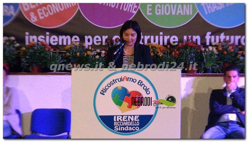 Brolo Elezioni: Il comizio del candidato sindaco Irene Ricciardello (Audio)