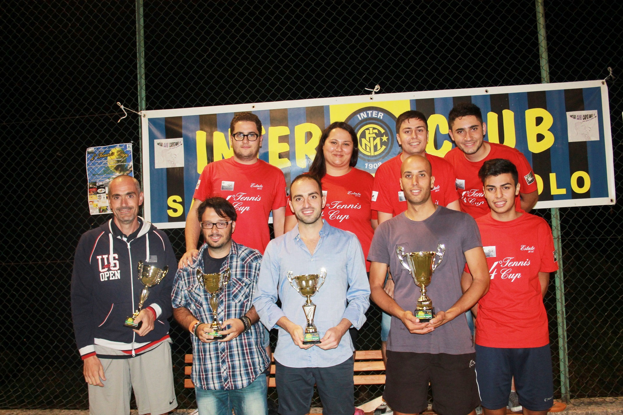I vincitori del 4° Tennis Cup, torneo organizzato dall’Inter Club Sant’Angelo di Brolo “Capitano 4”