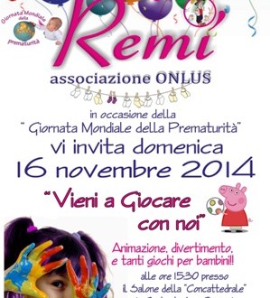 Patti: Domenica 16 Giornata mondiale della prematurità con “Remì”