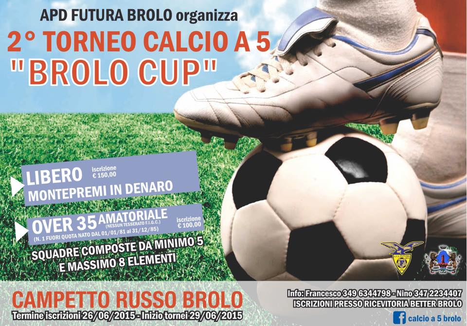 Brolo – Al via la seconda edizione del calcetto serale A5 “Brolo Cup”