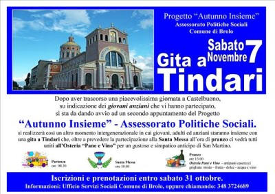 Brolo – Progetto Autunno Insieme, con una gita a Tindari