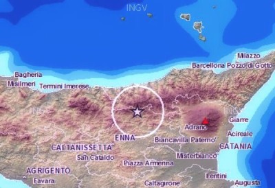 Stamane scossa sismica di magnitudo 2,1 sui monti Nebrodi