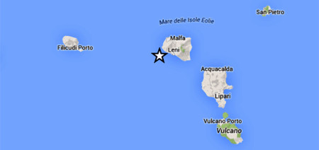 Terremoto di magnitudo 3.4 alle Isole Eolie