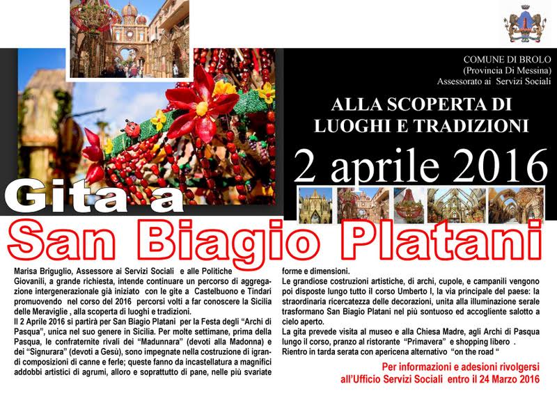 Brolo – Il 2 aprile gli “over” – ma non solo – partiranno per San Biagio Platani