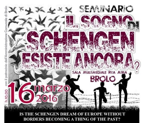 Brolo – Il “Sogno di Schengen” se ne parlerà nel seminario del 16 marzo