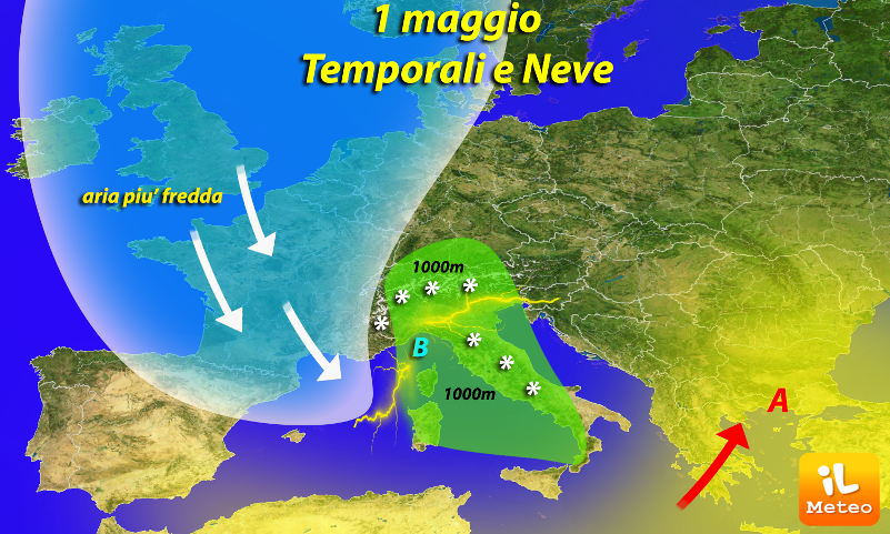 Meteo Sicilia: freddo e maltempo in arrivo con il 1° Maggio