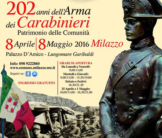 Milazzo – La mostra sull’Arma dei Carabinieri a palazzo D’Amico