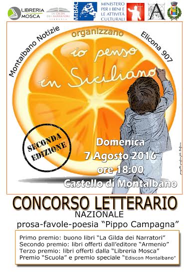 Montalbano Elicona – Il 7 agosto la seconda edizione del Concorso Letterario “Io penso in Siciliano”