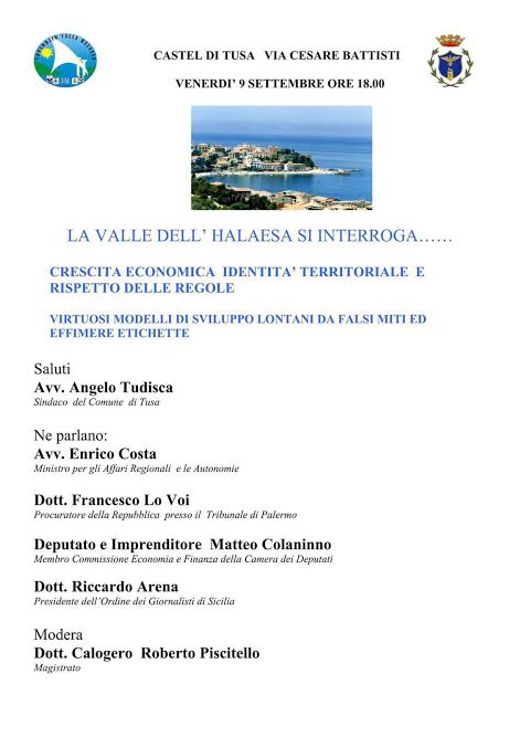Castel di Tusa  – “La Valle dell’Alesa si interroga…”, domani un convegno per analizzare lo sviluppo del comprensorio