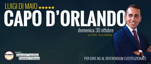 Capo d’Orlando – Domenica 30 ottobre, Luigi Di Maio, testimonial di #IODICONO