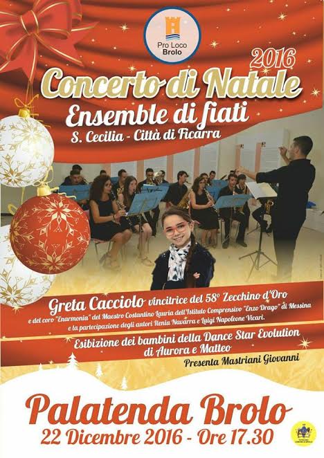 Brolo – Pro Loco: Non c’è Natale senza il concerto di Natale!