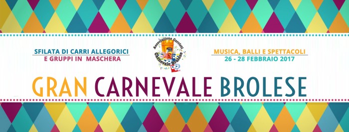 Brolo – La Locandina con il programma del Gran Carnevale brolese 2017