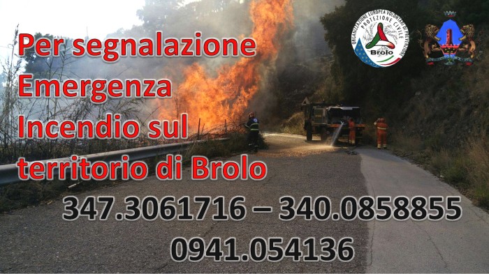 Brolo – In caso di emergenza incendi… chiamo a questi numeri!