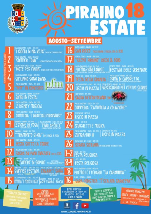 Piraino – Presentato il calendario estivo di Agosto ricco di eventi