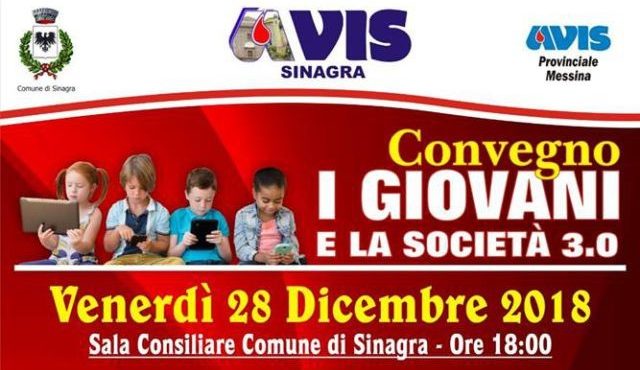 Sinagra – L’Avis organizza per venerdi 28 il convegno “I giovani e la società 3.0”