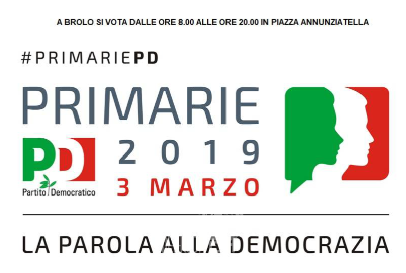 Brolo – Primarie Pd: il circolo del Partito Democratico brolese, con un gazebo allestito in Piazza Annunziatella