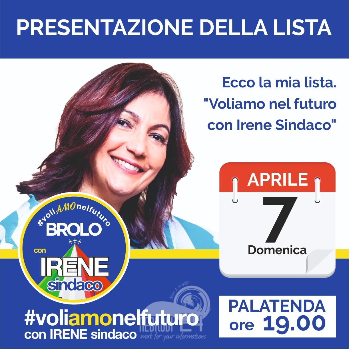 Brolo – Elezioni 2019: il candidato sindaco Irene Ricciardello domenica alle 19.00 presenta la lista