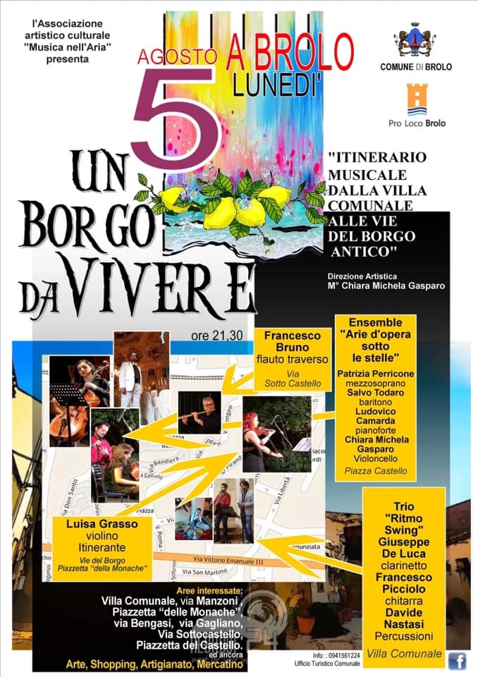 Brolo – Stasera “Borgo da Vivere” Itinenario musicale al castello
