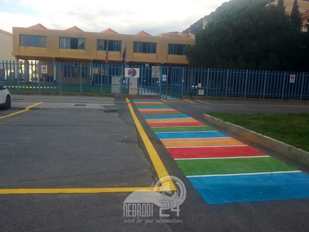 Piraino – Un marciapiede a colori per i ragazzi della scuola media