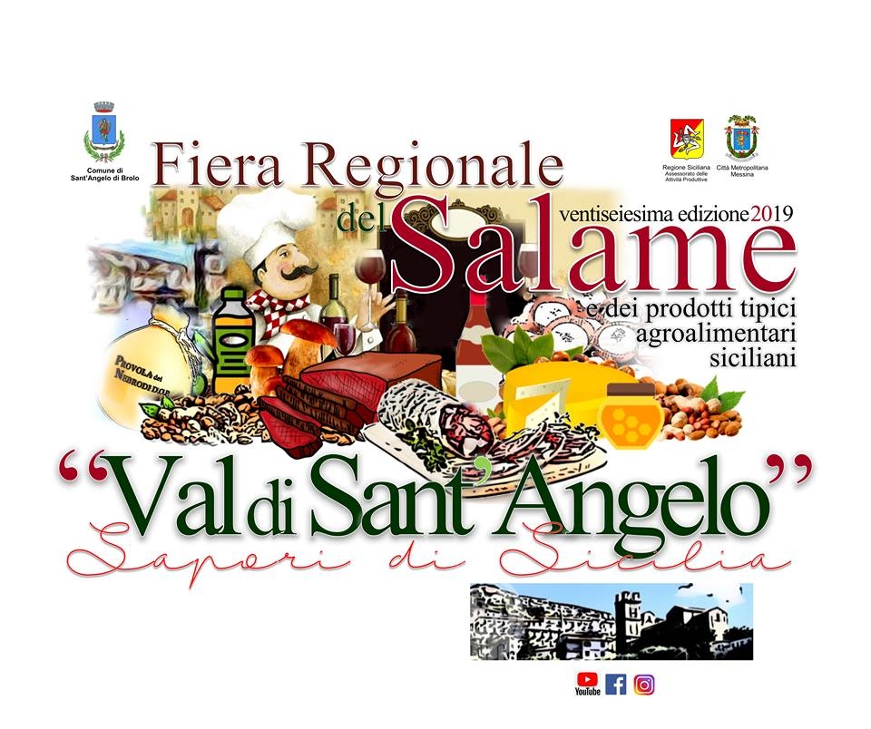 Sant’Angelo di Brolo – Dal 28 al 30 dicembre, la “26° Fiera regionale del Salame e dei prodotti tipici agroalimentari Val di Sant’Angelo – Sapori di Sicilia”