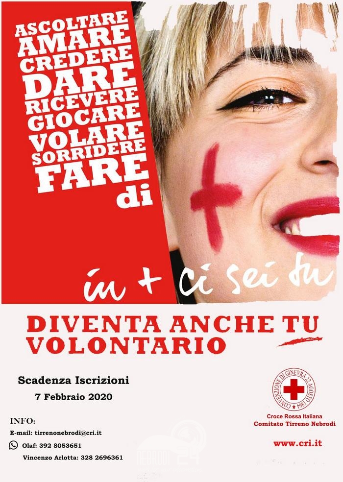 Croce Rossa Italiana – Comitato del Tirreno – Nebrodi: al via a un corso per arruolare volontari