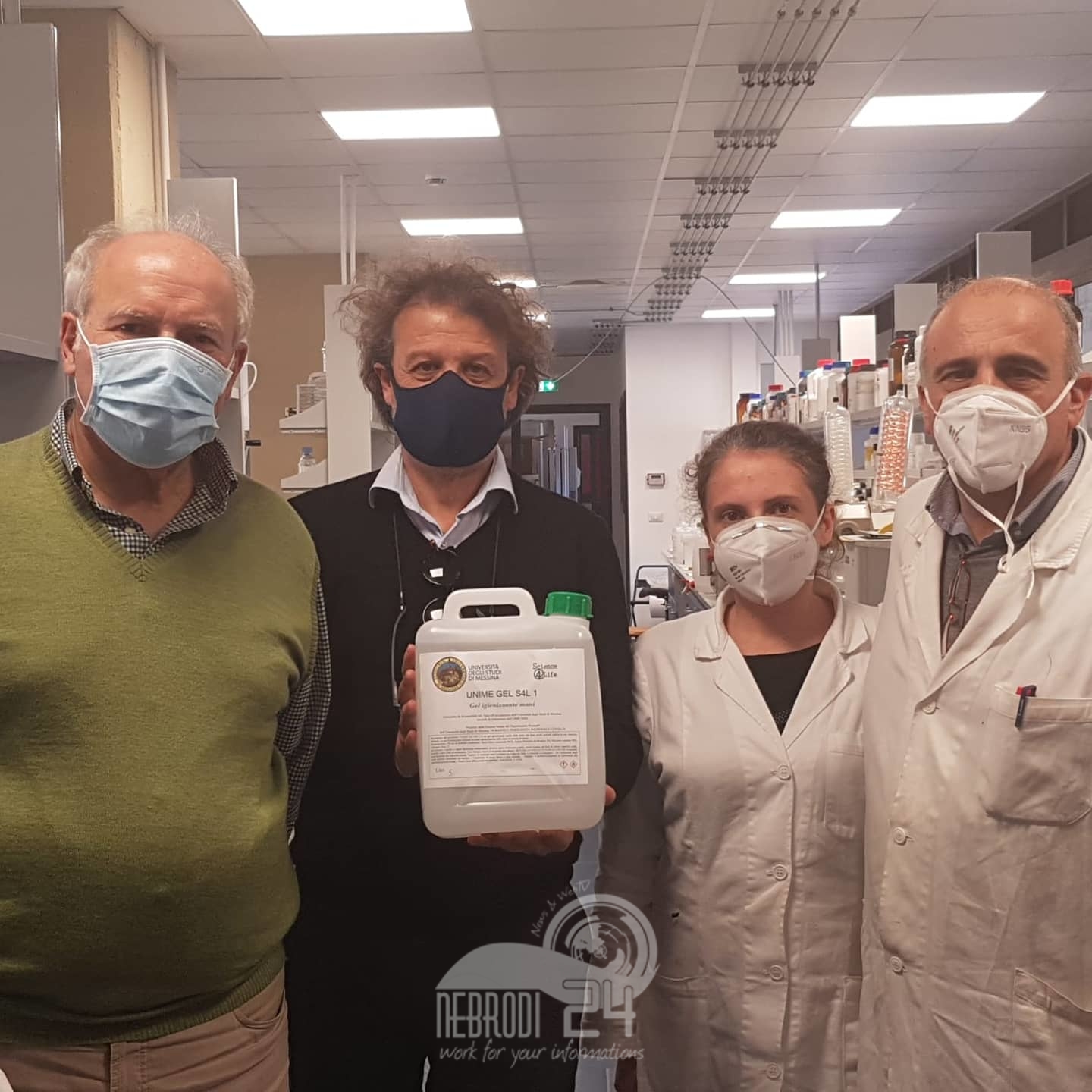 Coronavirus: Università dona primi 15 kg gel igienizzante a Messinaservizi Bene Comune