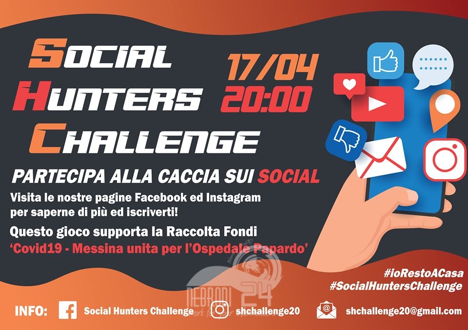 Messina – Covid-19: Social Hunters Challenge, “caccia al tesoro sui social per raccogliere fondi per l’ospedale Papardo”
