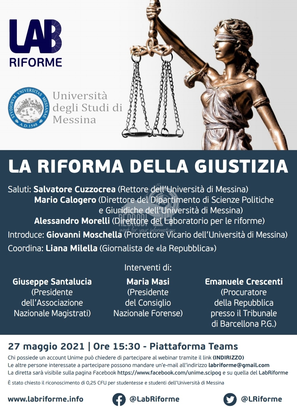 Messina – La riforma della giustizia: illustri esperti a confronto