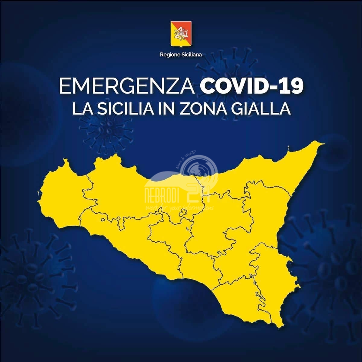 Sicilia – Covid, Musumeci: «La “zona gialla” da lunedi 30 agosto, suoni come campanello  d’allarme»