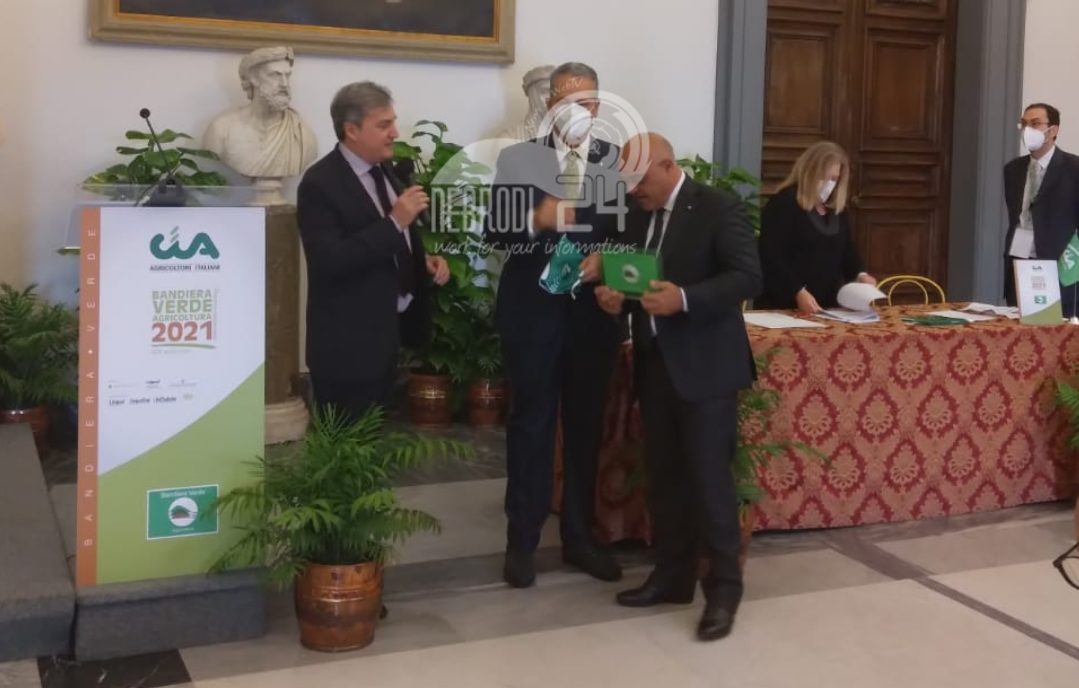 Roma – Campidoglio: Ancora riconoscimenti a Giuseppe Antoci conferito il premio nazionale bandiera verde agricoltura