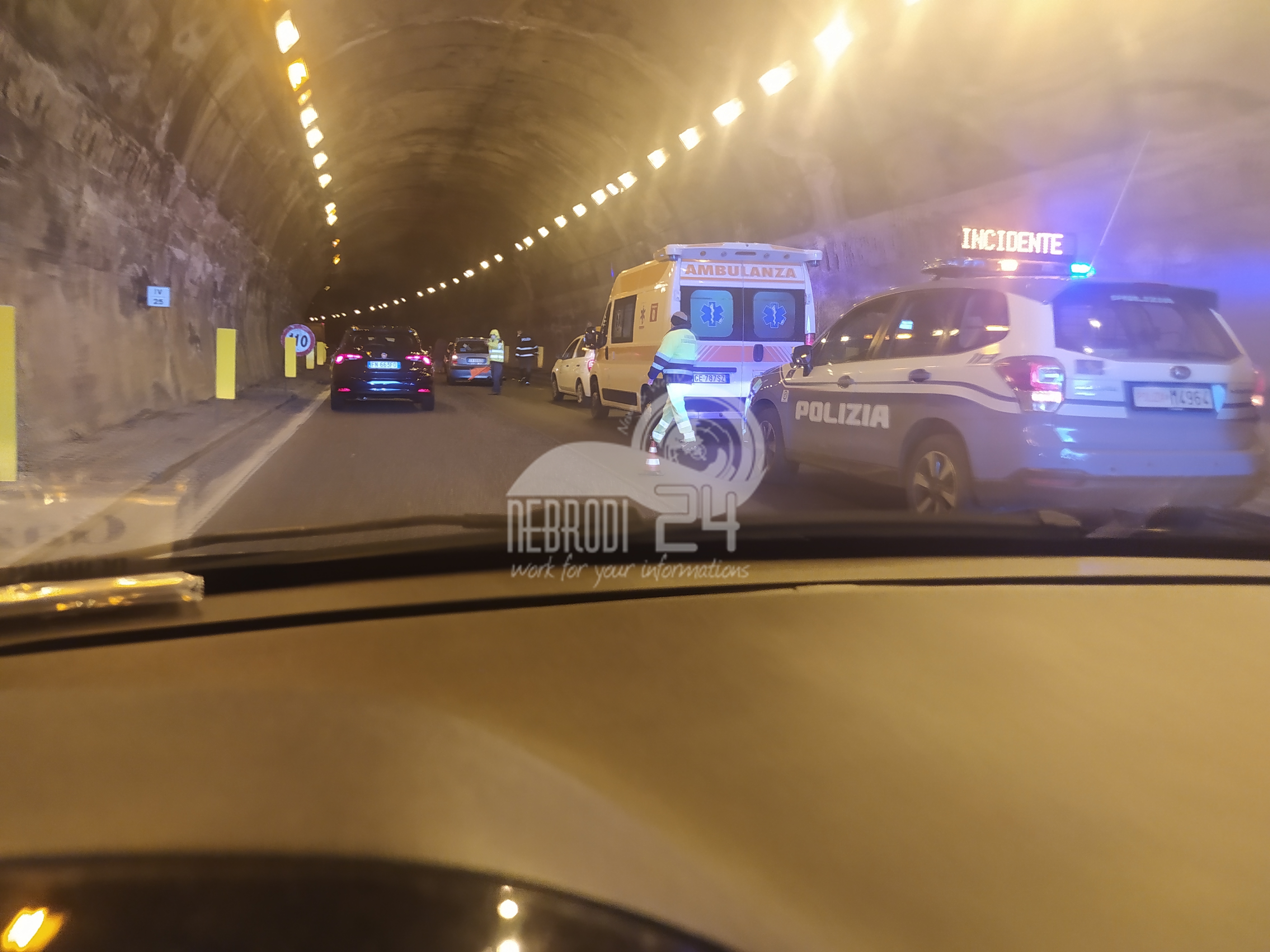 Rometta – Incidente sulla Autostrada A20, in direzione Palermo-Messina