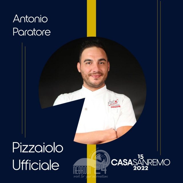 Venetico & Sanremo 2022: Antonio Paratore (Antó) tra i pizzaioli degli artisti
