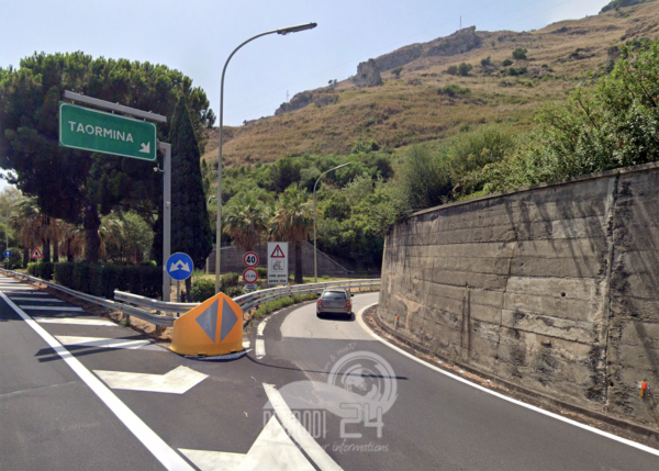 Taormina – A18: svincolo  chiuso temporaneamente in uscita per chi viaggia in direzione Catania