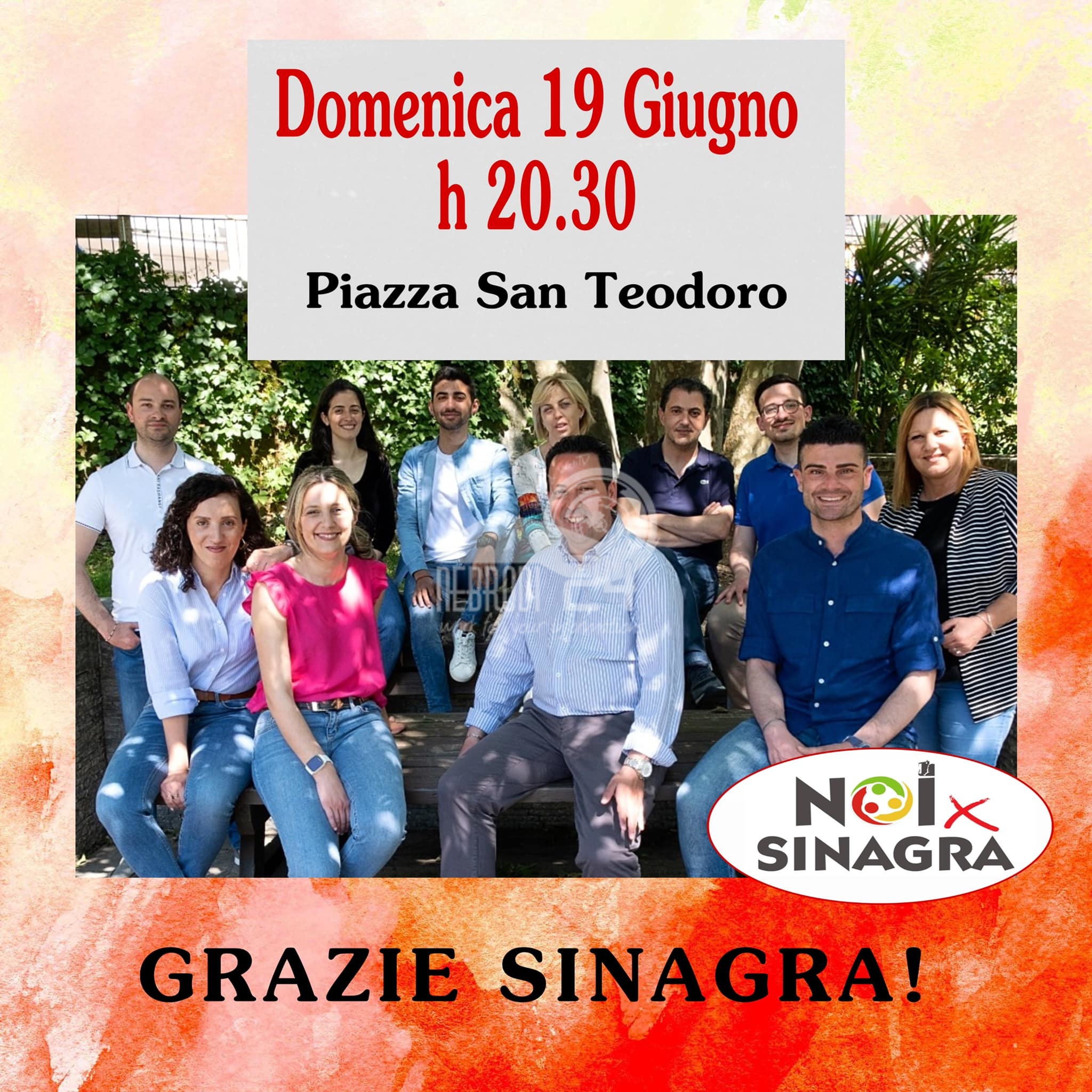 Sinagra – Domenica 19 giugno, in piazza San Teodoro, il comizio della lista Noi X Sinagra