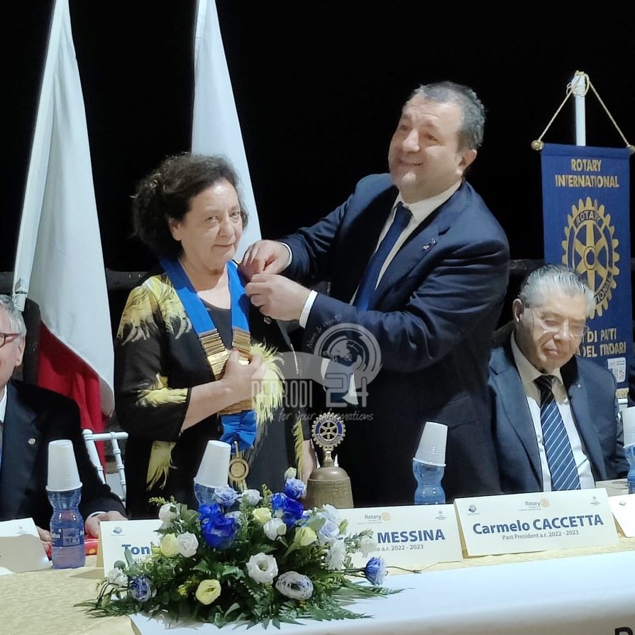Patti – Il nuovo presidente del Rotary Club Patti – Terra Del Tindari e la dottoressa Concetta Messina