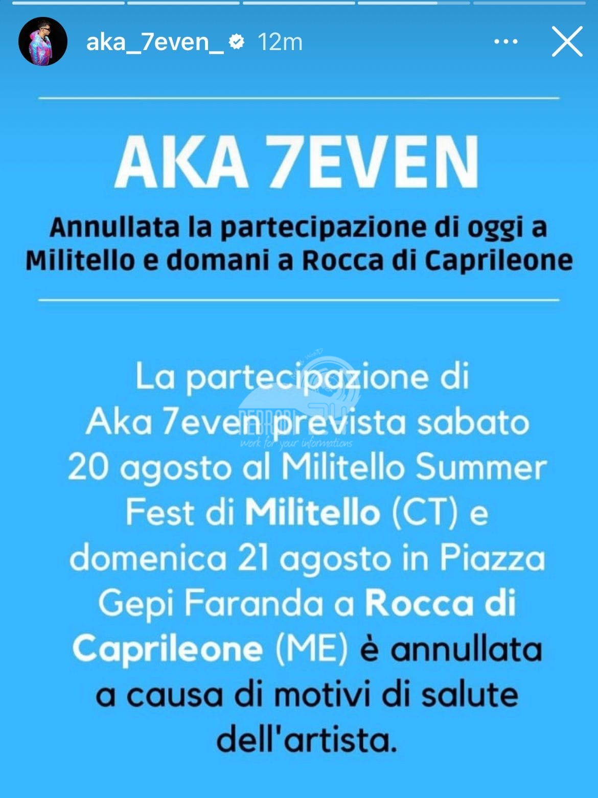 Capri Leone – Per problemi di salute il concerto di Aka 7even è stato rinviato al 29 agosto