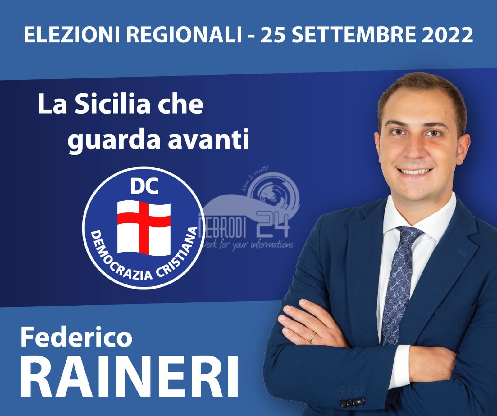 Sicilia – Elezioni Regionali 2022: Federico Raineri candidato con la Democrazia Cristiana di Totò Cuffaro