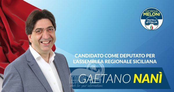 Naso – Elezioni Regionali: il sindaco Gaetano Nanì, candidato con Fratelli D’Italia