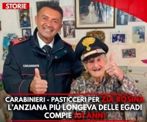 Favignana (Egadi) – Zia Rosina compie 101 anni e festeggia con i carabinieri