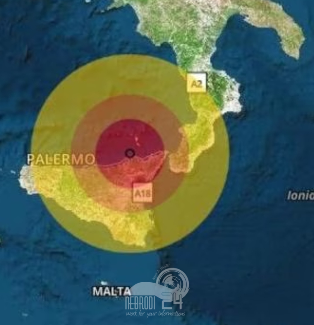 Brolo e Piraino – Terremoto magnitudo 2.7