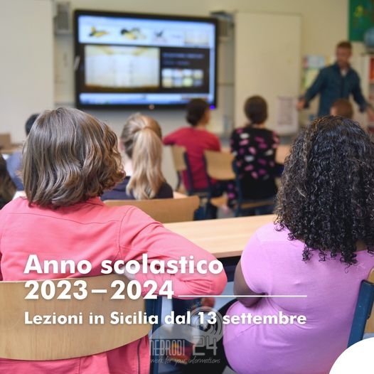 Sicilia – Anno scolastico 2023/24: lezioni al via da mercoledì 13 settembre