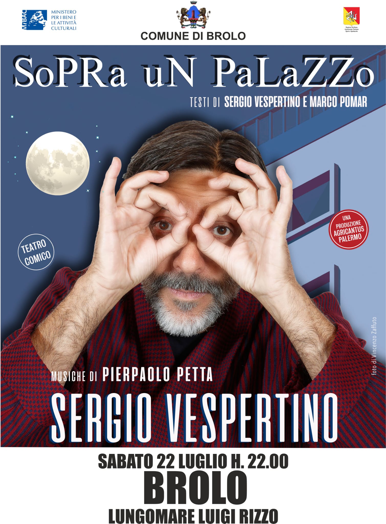 Brolo – Domani sera il teatro comico contemporaneo con Sergio Vespertino