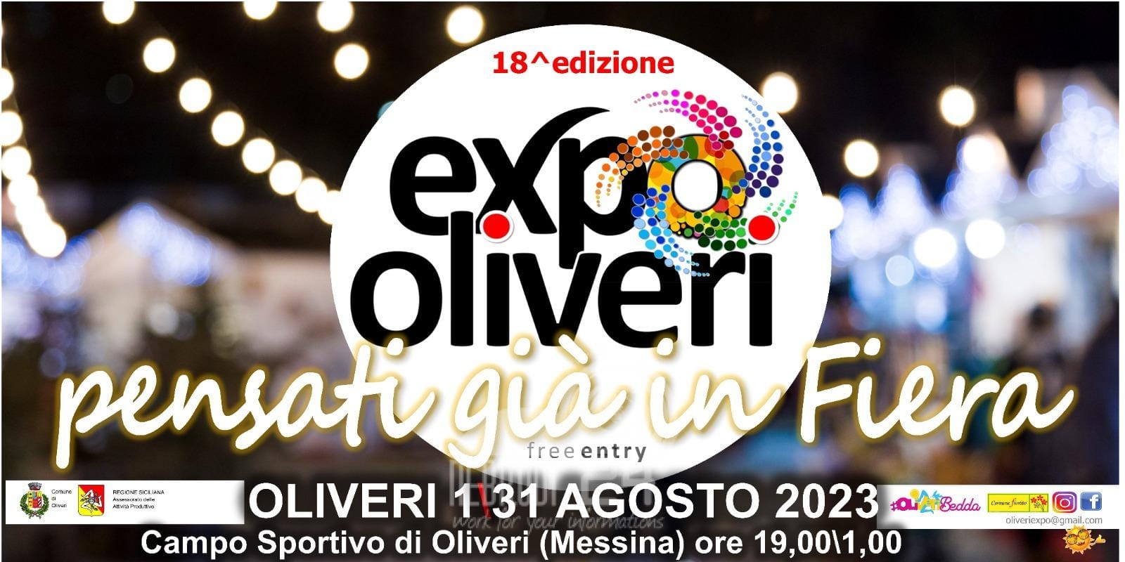 ExpOliveri 2023” – Il 1 agosto il via della 18esima Edizione, la più grande Campionaria in Sicilia