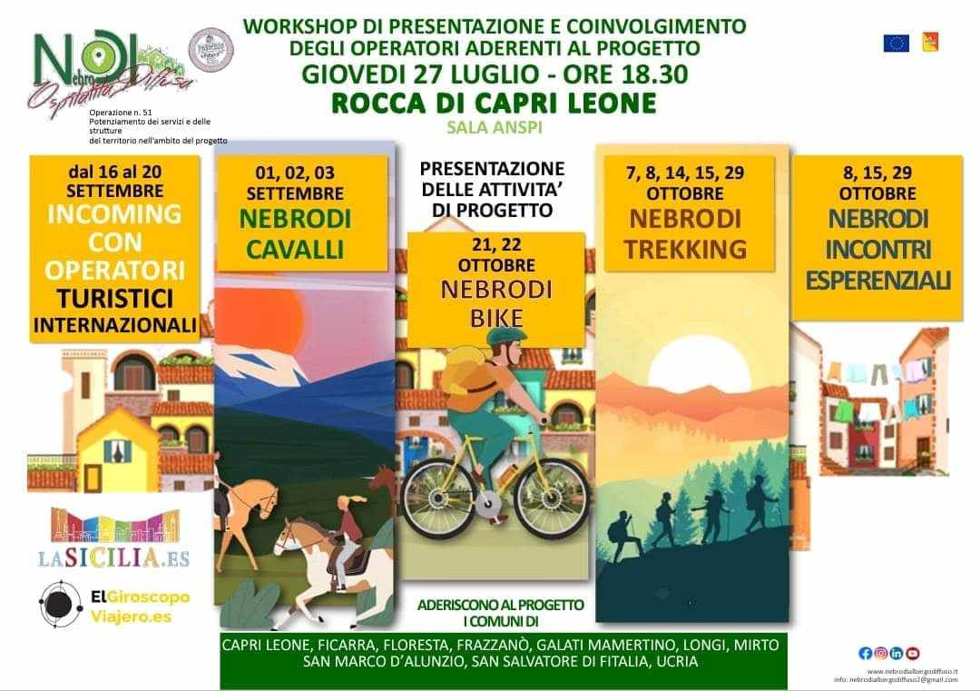 Capri Leone – Le date dei prossimi eventi del progetto “Nebrodi Ospitalità Diffusa”