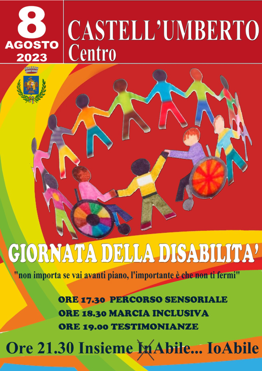 Castell’Umberto  – L’8 agosto una giornata inclusiva e sensoriale con i diversamente abili