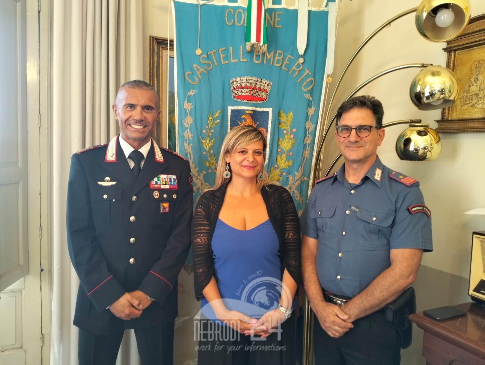 Castell’Umberto – Visita istituzionale al sindaco Armeli del luogotenente La Rocca e del suo sostituto luogotenente Mangano