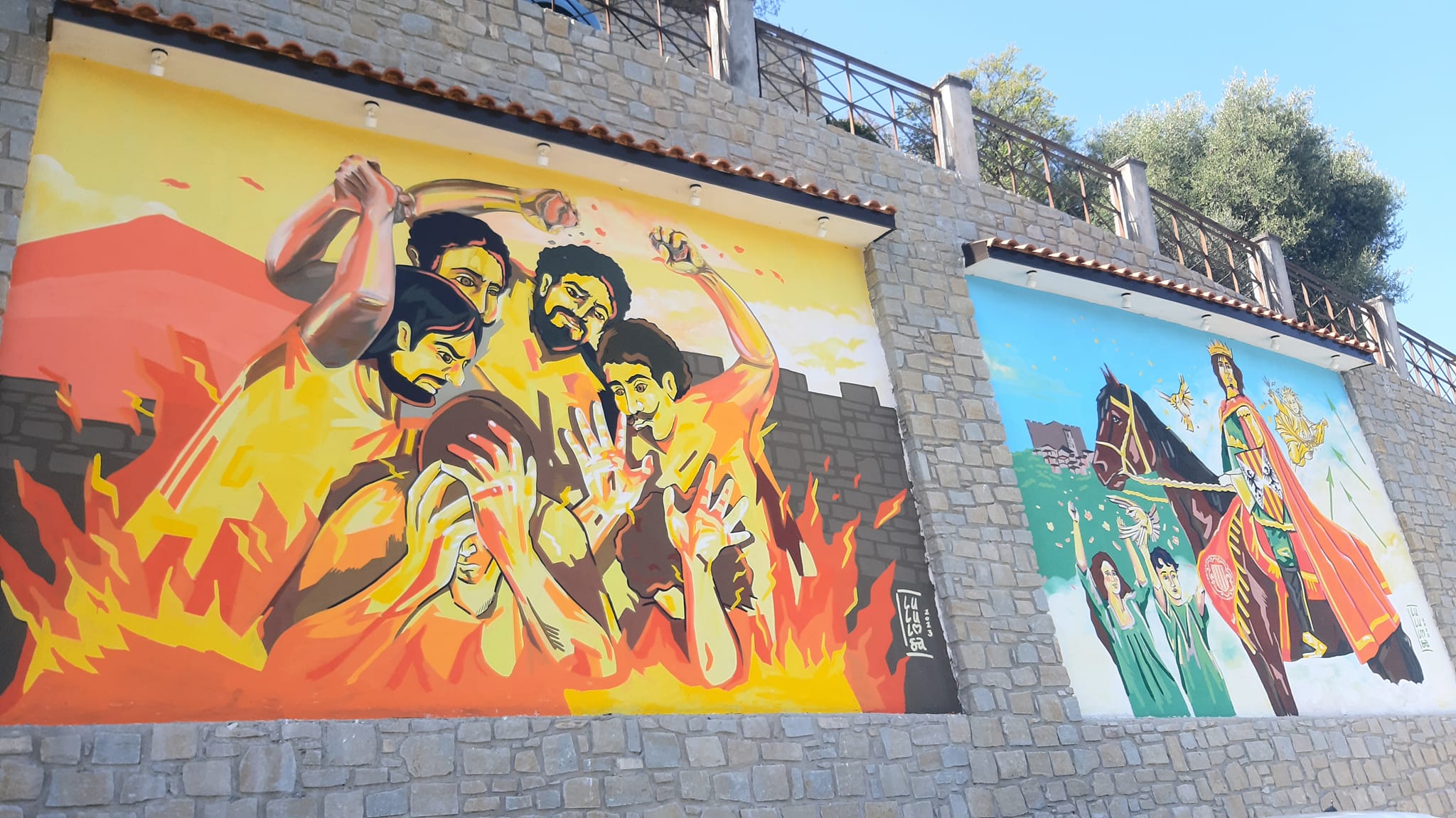 San Piero Patti – I muri raccontano: i due murales dipinti dall’artista messicana Lululosa